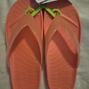 Crocs Coral Flip Flops